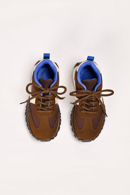 Jackols Boys Contrast Trainers - Brown