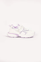 Jackols Contrast Chunky Trainers - White/Purple