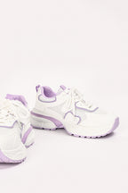 Jackols Contrast Chunky Trainers - White/Purple