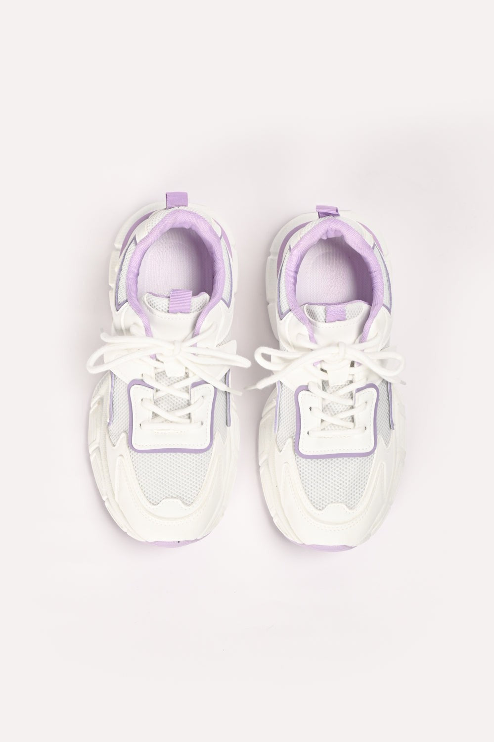 Jackols Contrast Chunky Trainers - White/Purple