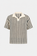 Jackols Boxy Fit Jacquard Shirt - Off-White