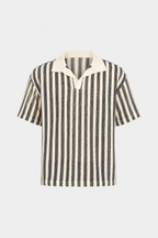 Jackols Boxy Fit Jacquard Shirt - Off-White