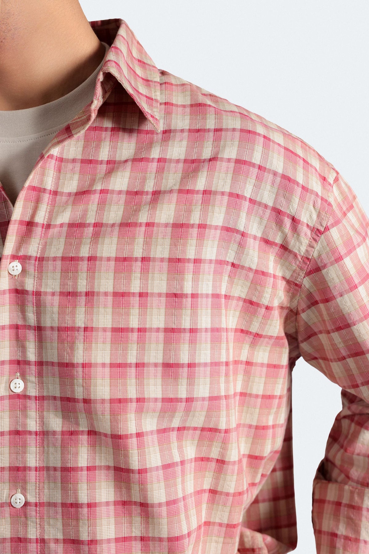 Jackols Checkered Shirt - Salmon