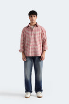 Jackols Checkered Shirt - Salmon
