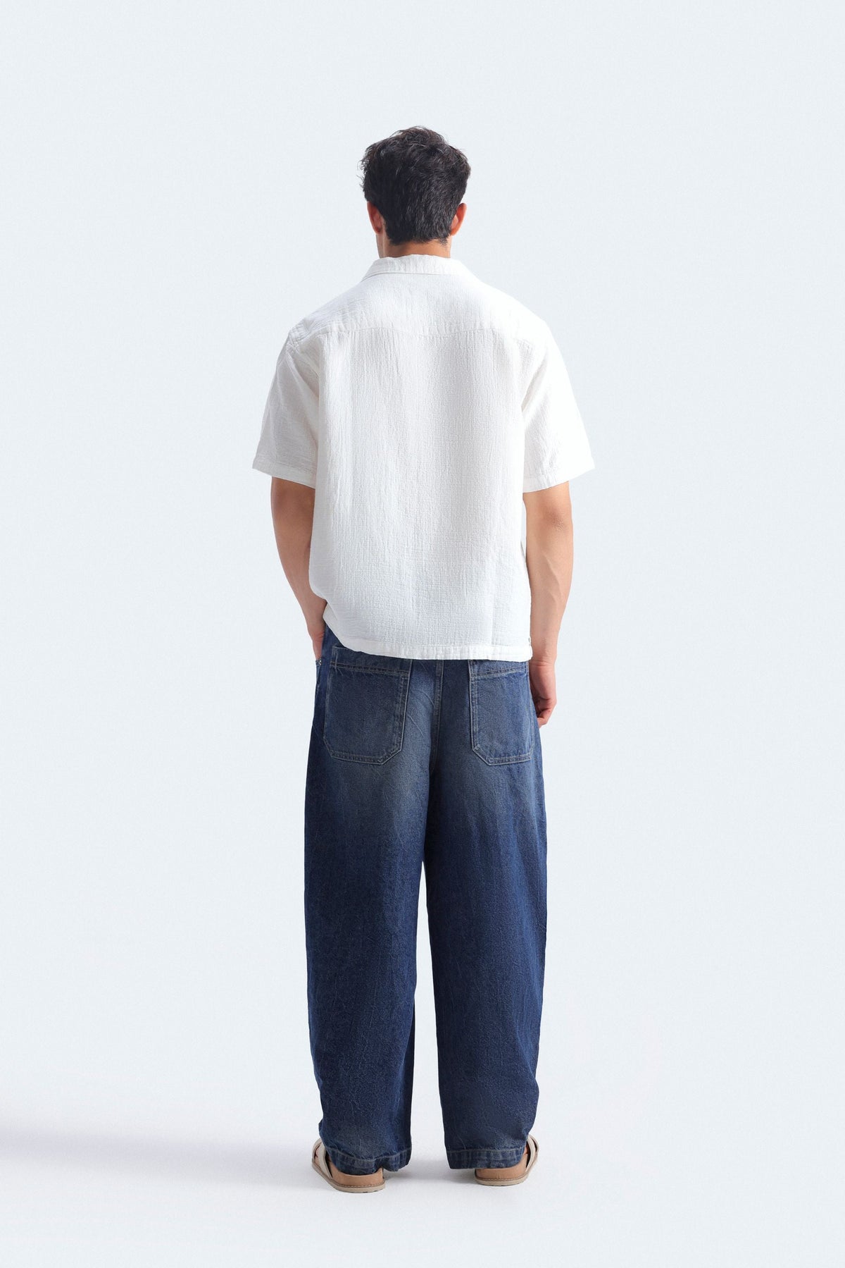 Jackols Textured Resort Shirt - SHIRTS, Plain, White